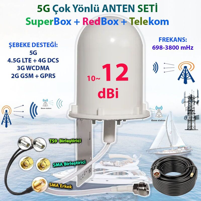 12 dBi Çok Yönlü 5G Anten