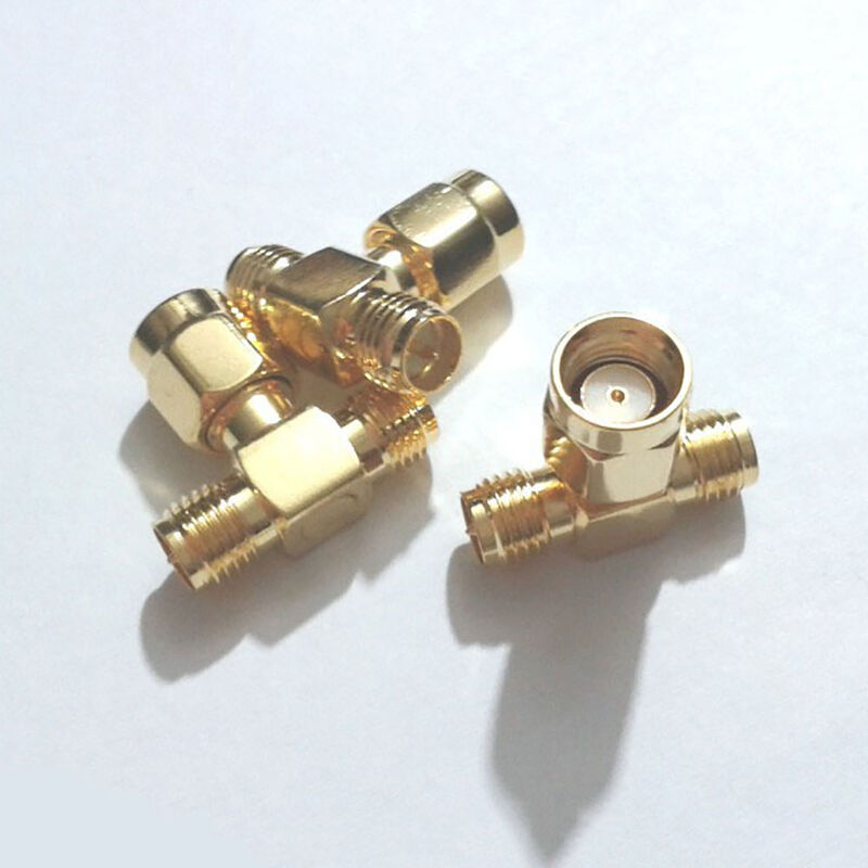 SMA T Adaptör Dişi İğnesiz - Erkek + Erkek Konnektör Çoklayıcı