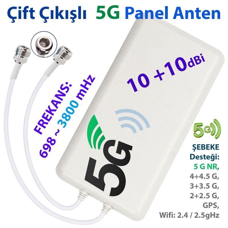 5G Çift Kablolu Panel Anten