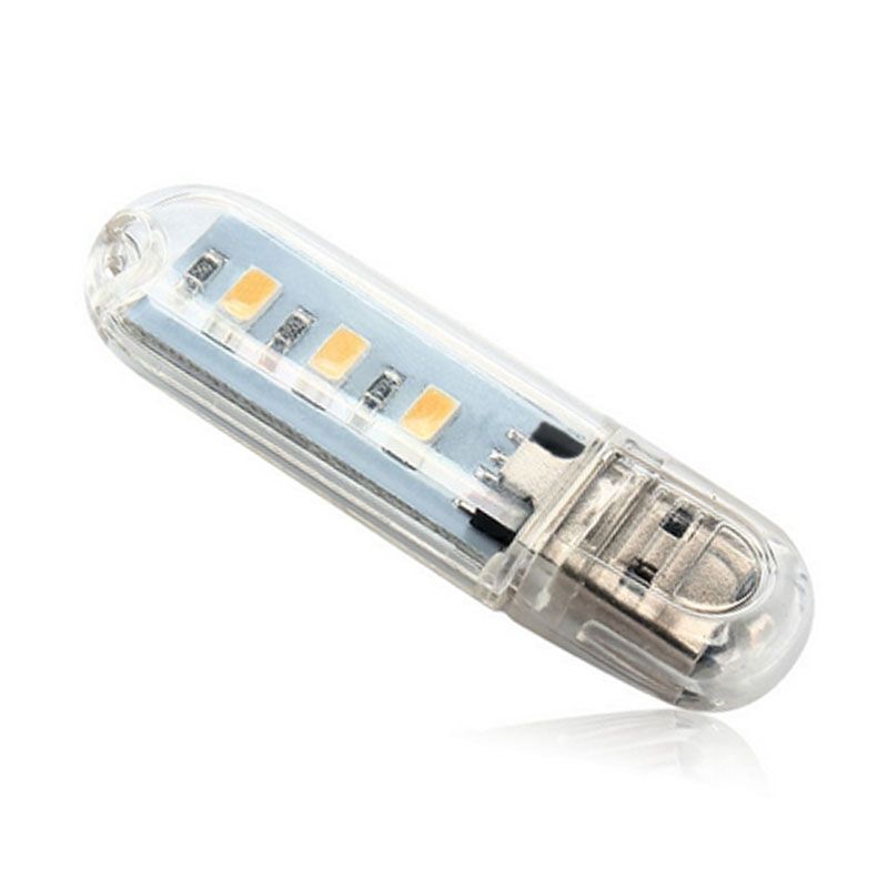 Taşınabilir Mini USB 3 Işıklı Tasarruflu Led Lamba