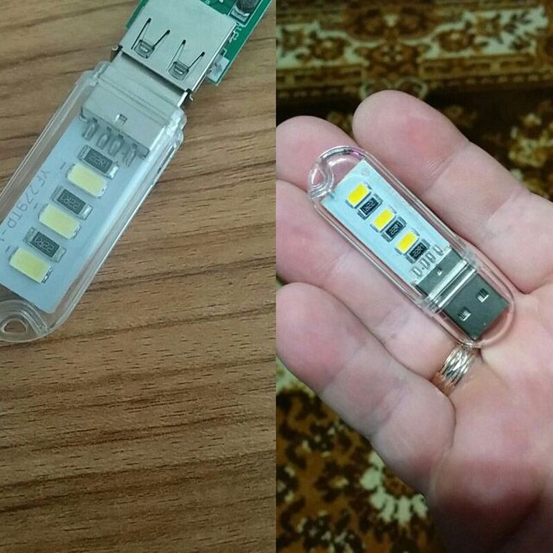 Taşınabilir Mini USB 3 Işıklı Tasarruflu Led Lamba