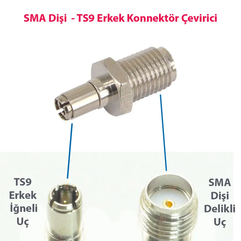 SMA Dişi TS - 9 Erkek Konnektör