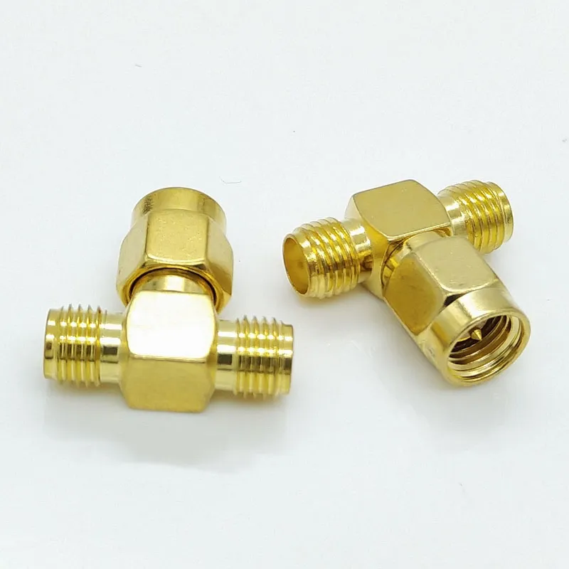 SMA T Adaptör Erkek - Dişi + Dişi Konnektör Çoklayıcı