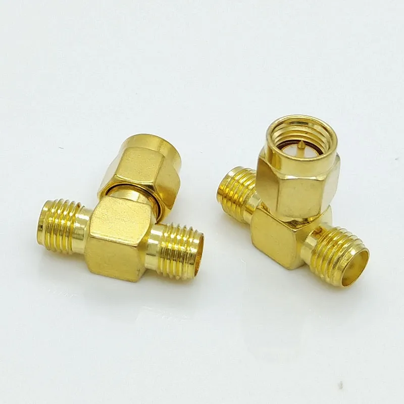 SMA T Adaptör Erkek - Dişi + Dişi Konnektör Çoklayıcı