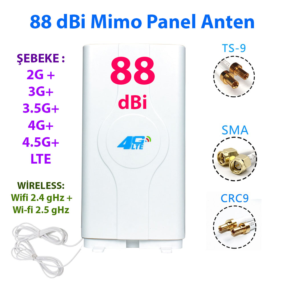 88 dBi Huawei Mimo Panel Kablolu Anten
