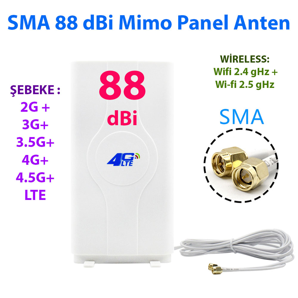 88 dBi Huawei Mimo Panel Kablolu Anten